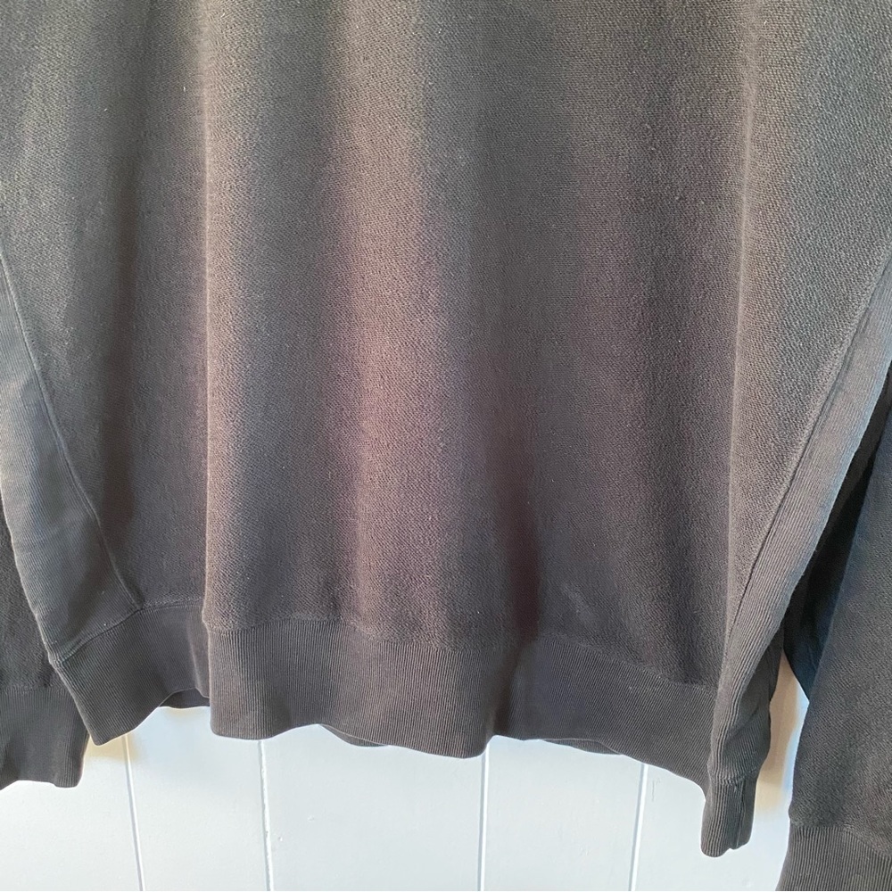 Ovadia & Sons Black Sweatshirt Logo Patch Terry Crewneck Sweater New York - Picture 5 of 14